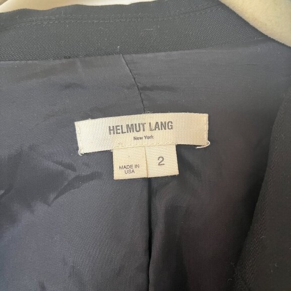 Helmut Lang Black Asymmetrical Blazer- Size 2 (Long In Front, Short In Back) - Picture 3 of 5